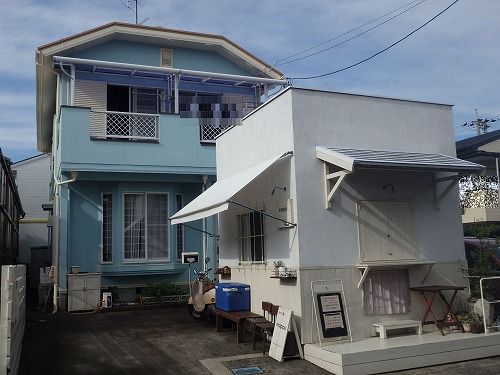 水色のシリコン外壁塗装[浜松市南区の加藤塗装]｜外壁塗装、屋根塗装
